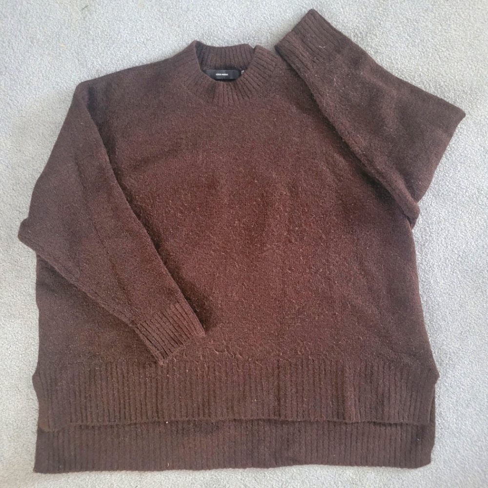 VERO MODA oversize boxy chocolate brown mock neck sweater size 3X
